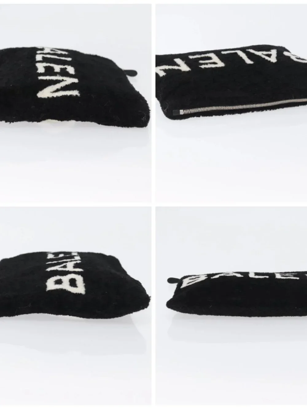 BALENCIAGA Clutch Bag knitted Fabrics Black Silver - Picture 15 of 16